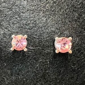 Solitaire Studs, Pink Stone  1.5 Carat size stone